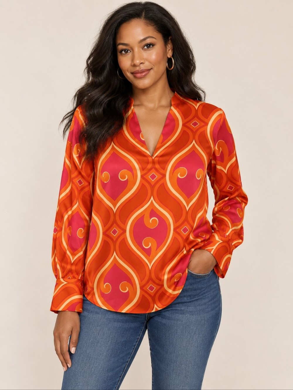 ❤️ RACHEL ZOE SATIN TOP / BLOUSE, LARGE